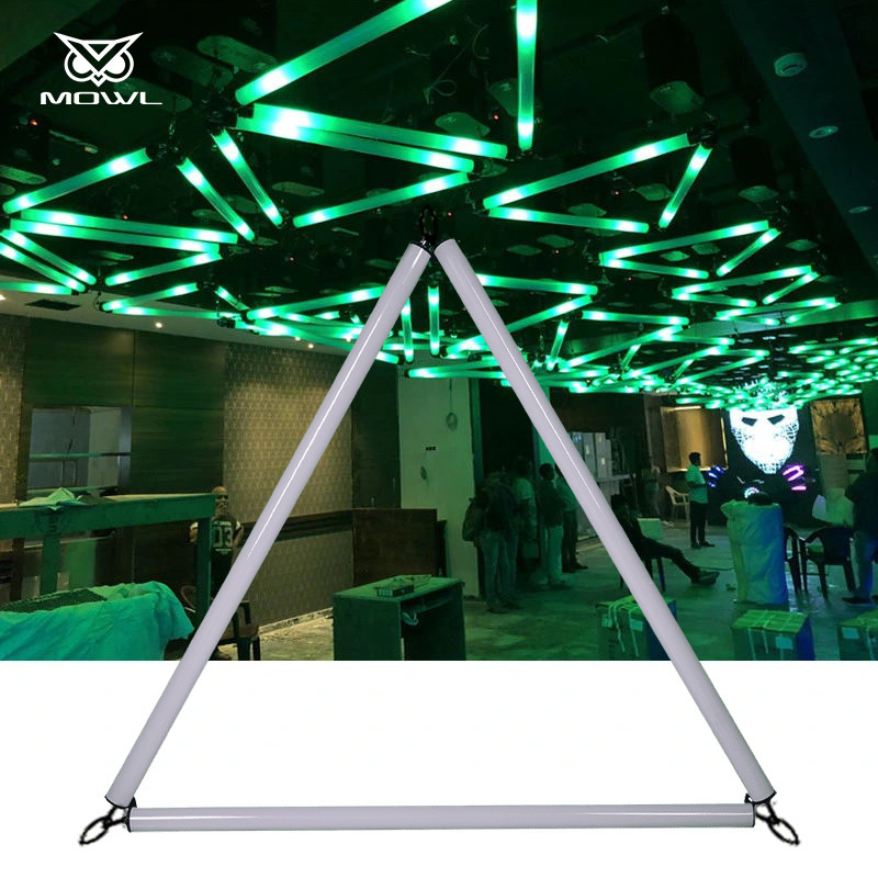 MOWL Triangle DMX RGB LED Kinetic Tube Light for Wedding Bar DJ Events