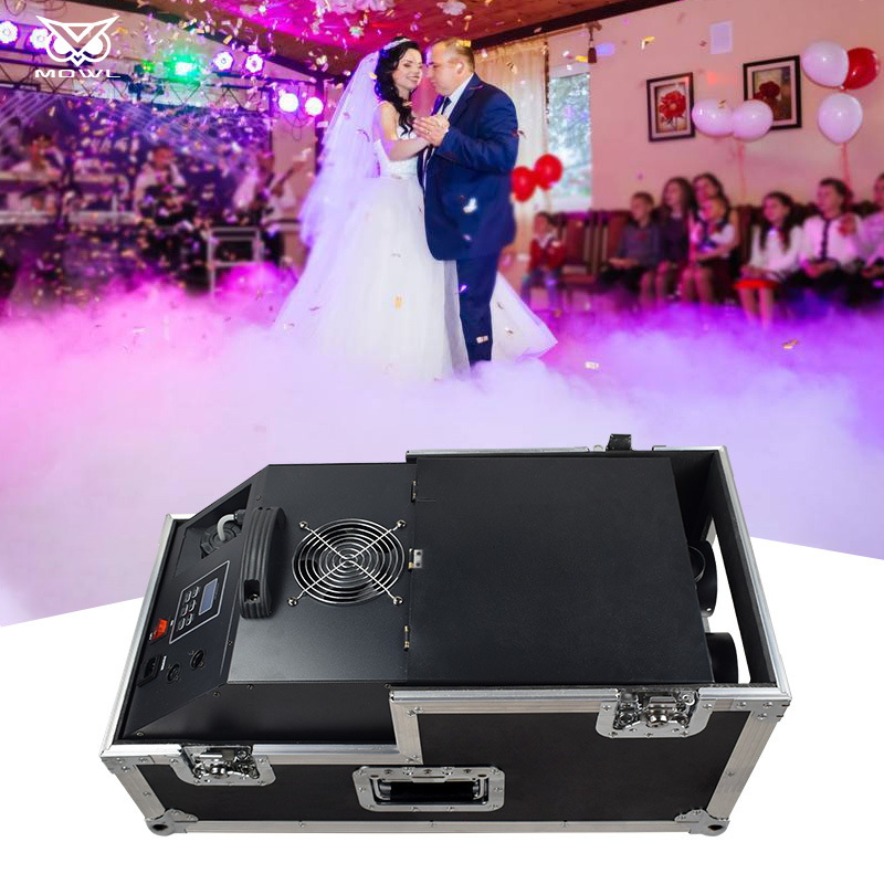 MOWL 3000W Low Lying Fog Machine Water Base DMX Smoke Machine For Stage DJ Wedding Disco Party