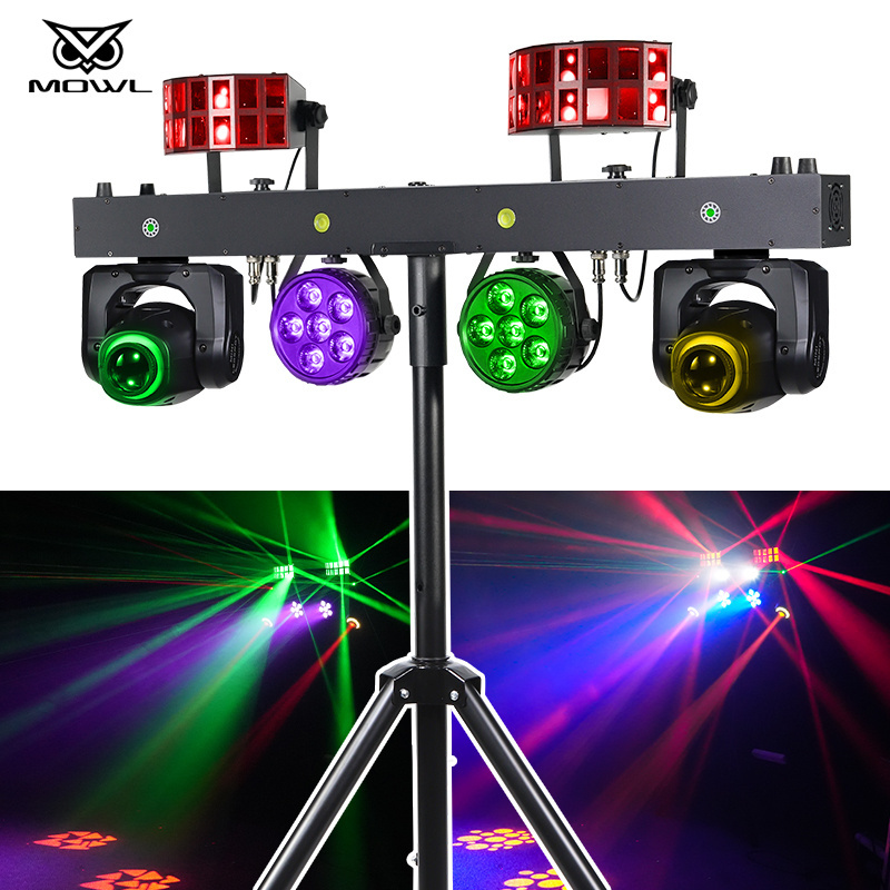 Gig Bar DJ light 12x1w RGBW 4in1 LED Moving Head Par Laser Stage Light With Stand