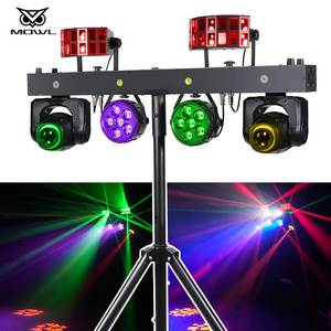 Gig Bar DJ light 12x1w RGBW 4in1 LED Moving Head Par Laser Stage Light With Stand