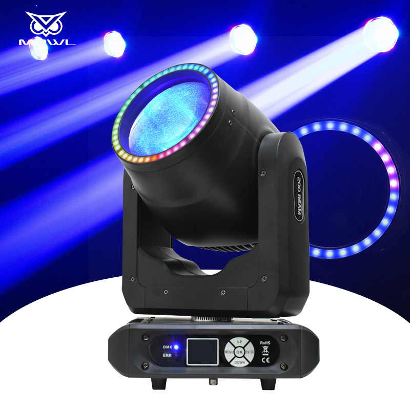 DJ Stage Party Disco Light 200W Sharpy Beam 200 Watt DMX LED Beam Moving Head Light with Halo Aperture