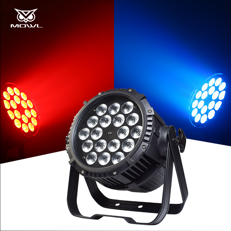 MOWL Outdoor DMX Control 18x18w RGBWA UV 6in1 Waterproof IP65 LED Stage Par Can light