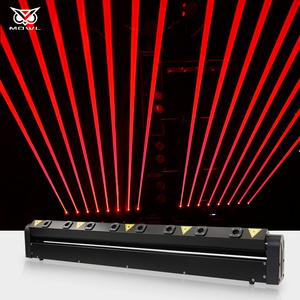 MOWL 8 Eyes DMX 500mw Lazer Red Bar Moving Head Laser Light for DJ Disco Night Club Event Stage