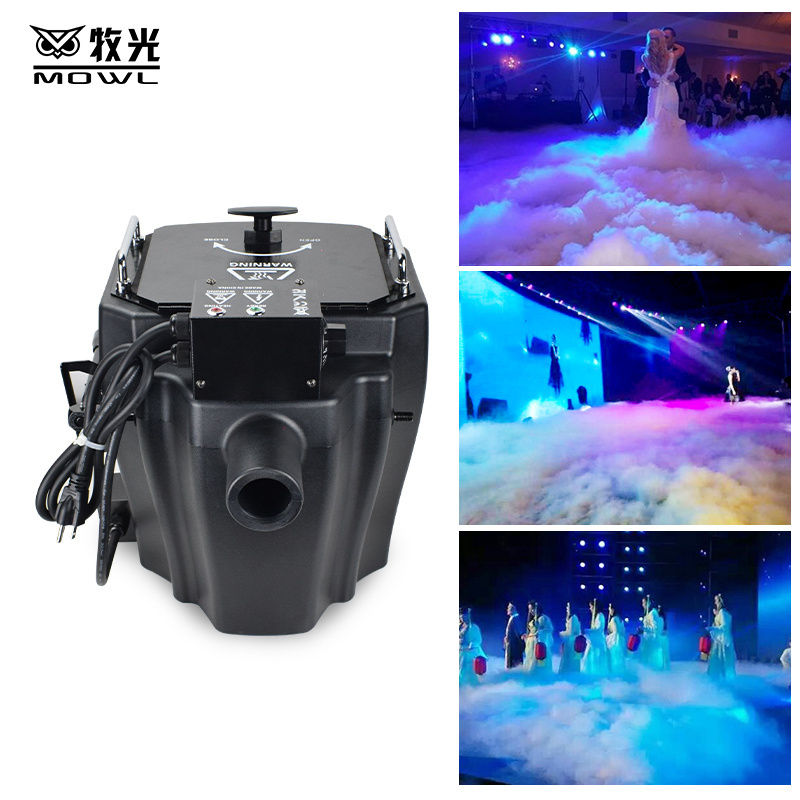 MOWL Low Lying Smoke Machine Nimbus 3500W Dry Ice Fog Machine for Wedding Stage Party Events