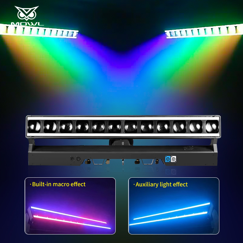 12x40W RGBW 4in1 12*40W DMX Pixel Bar Beam Zoom Wall Wash LED Moving Head Light with Halo Ring