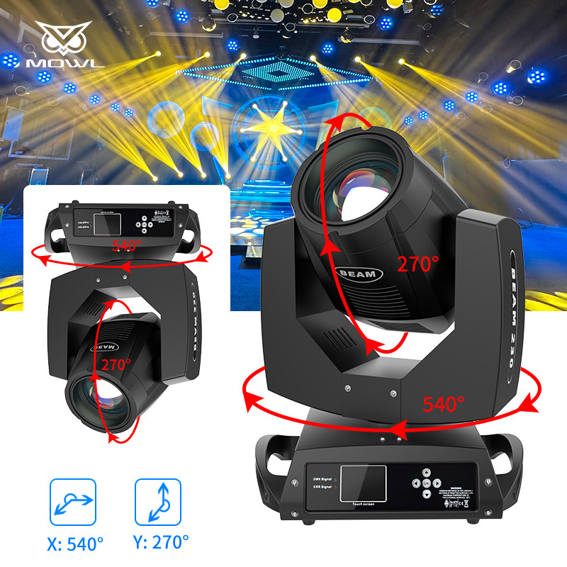 MOWL Stage Light Sharpy High Beam 230W 7r 230 Moving Head Beam Light for DJ Disco Club