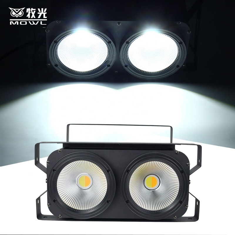 Hight Quality LED COB Par Light DMX 512  2pcs*100w blinder light for Studio Show