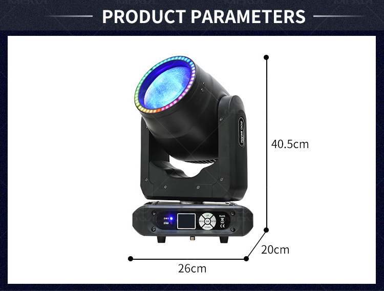 DJ Stage Party Disco Light 200W Sharpy Beam 200 Watt DMX LED Beam Moving Head Light with Halo Aperture