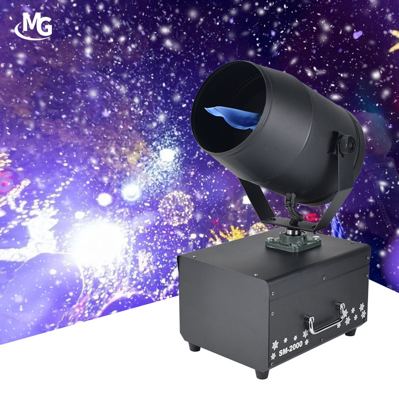 2000W Artificial Snow Spray Making Machine 360 Degree Moving Head Maker Snow Foam Machine for christmas party Holiday Activities