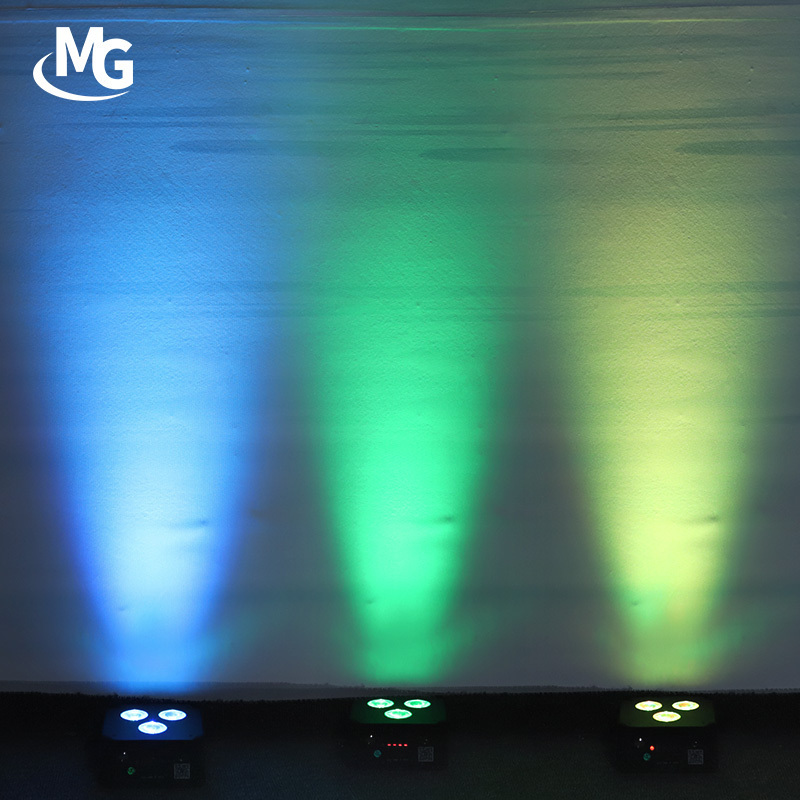 Mglight 3x18W Rechargeable Battery Operated Mini LED Par Light 3*18w Wireless Wedge Uplight Party Dj Wedding Decorations