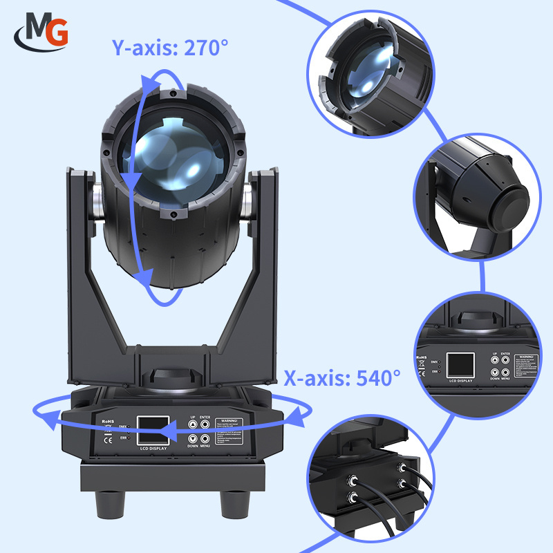 Outdoor IP67 350W 17R 350W Waterproof DMX Sharpy Moving Head Beam Light DJ Stage Beam Lights Disco Lighting