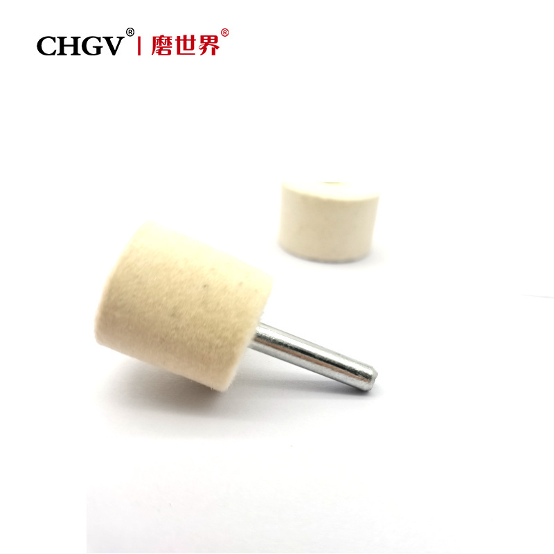 Shank wool grinding head shaped felt polishing bobs Wool Grinding Head