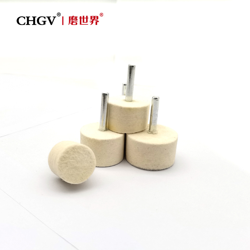 Shank wool grinding head shaped felt polishing bobs Wool Grinding Head