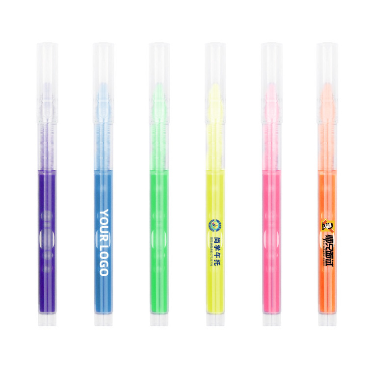 Double headed Multi Colorful Erasable Highlighter Marker High Lighter Pen