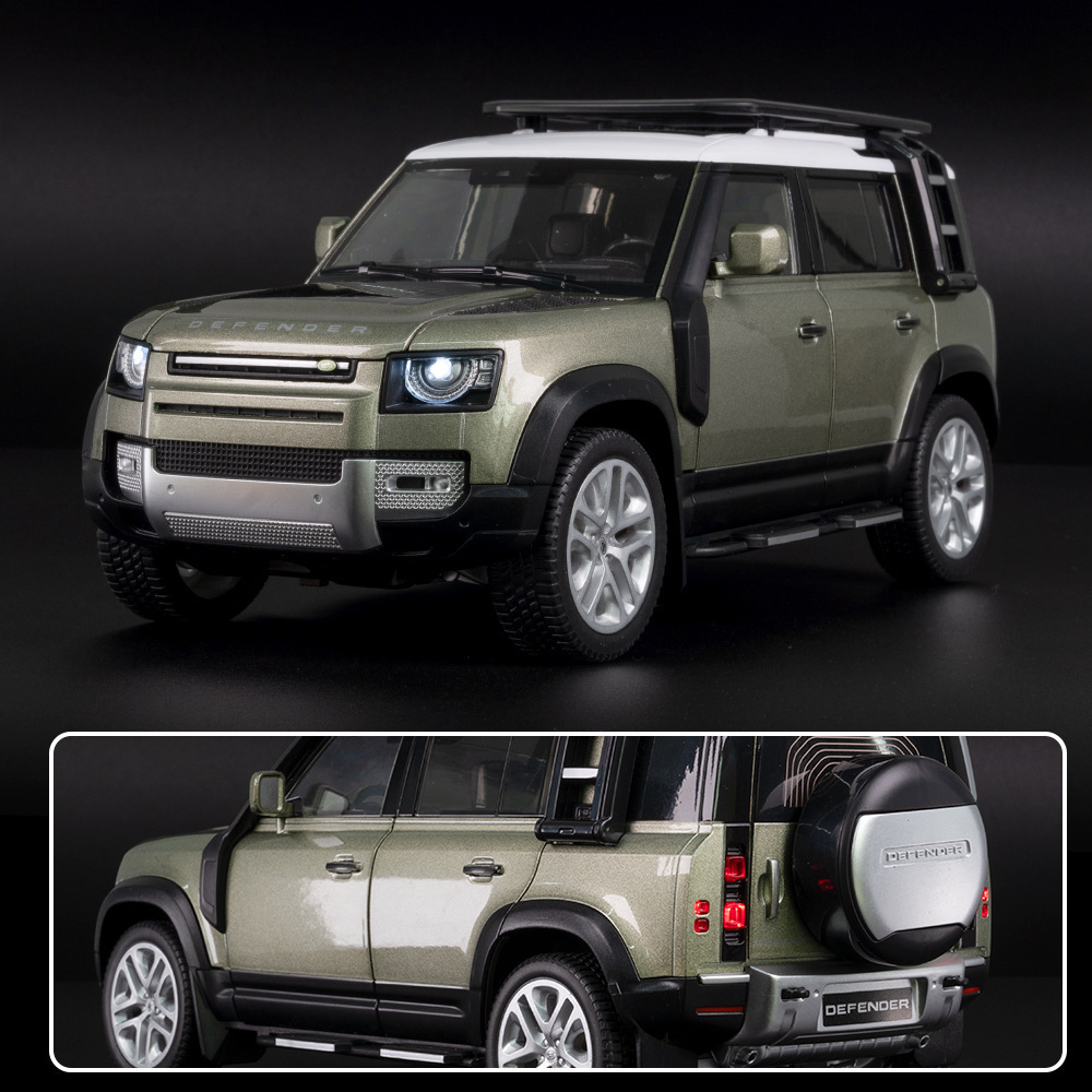 Authentic authorized die cast toy 1/18 Land Rover Defender die cast car model door alloy car model