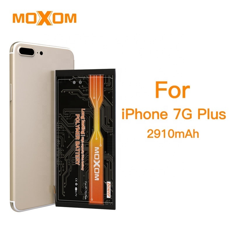 Wholesale For iPhone 7 Plus Battery 3.7V Mobile Phone Battery Capacity 2910 mAh MOXOM For IOS Battery