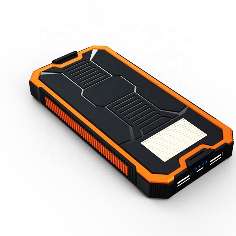 Big Capacity Solar Cell Phone Charger 10000 mah Solar Charger With LED Light Powerbank