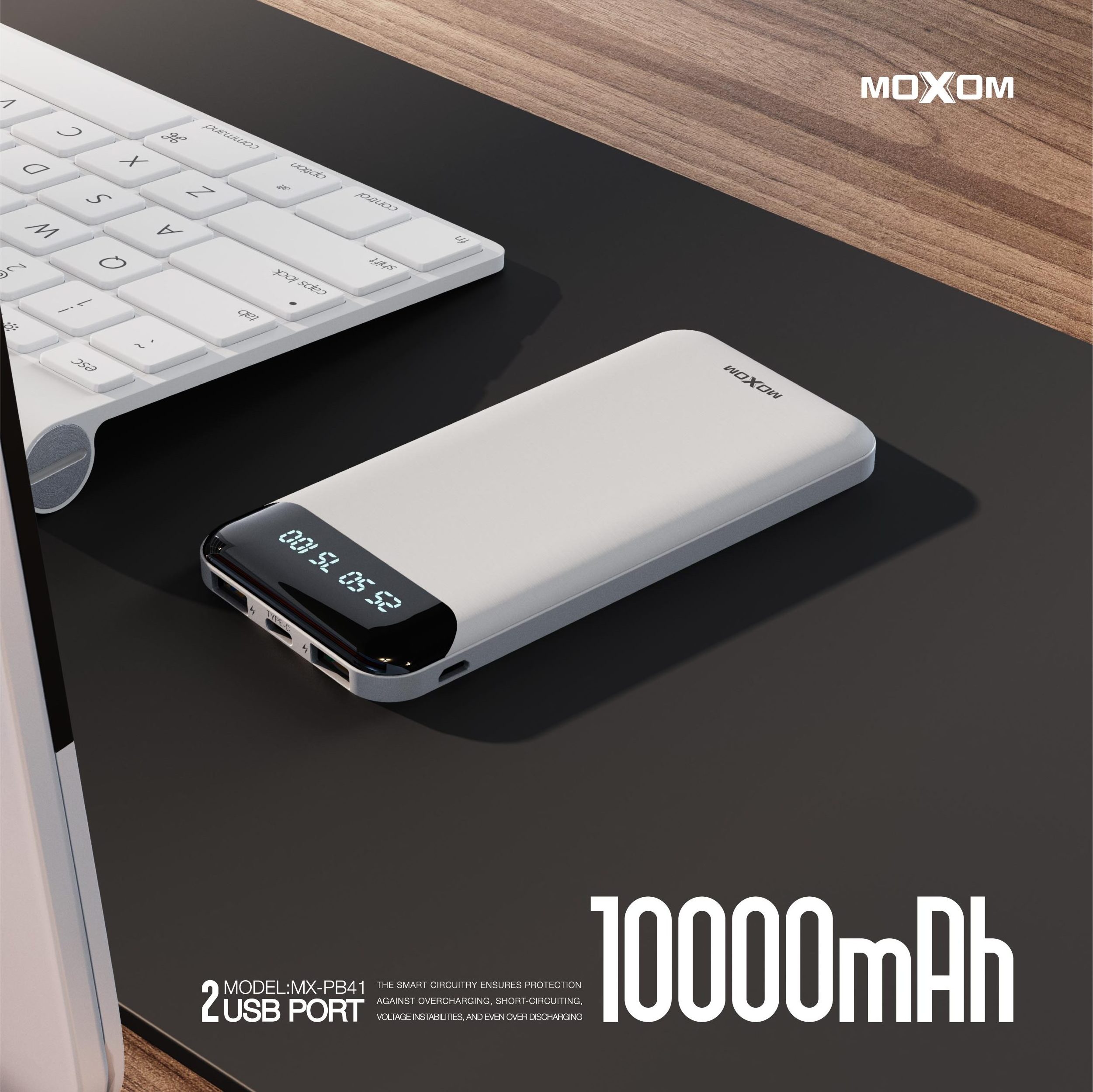 MOXOM Wholesale Consumer Electronics Power Bank 10000 Mah Mini Power Bank Dual USB Portable Charger Power Bank