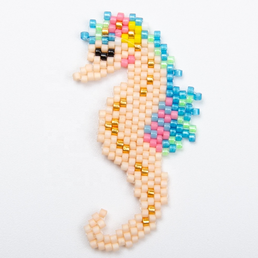 MI-E180054 Moyamiya Handmade Miyuki Earrings Charms Earrings Sets Sea Horse Women Pendant 2019 Miyuki Seed Beads 12pcs/style