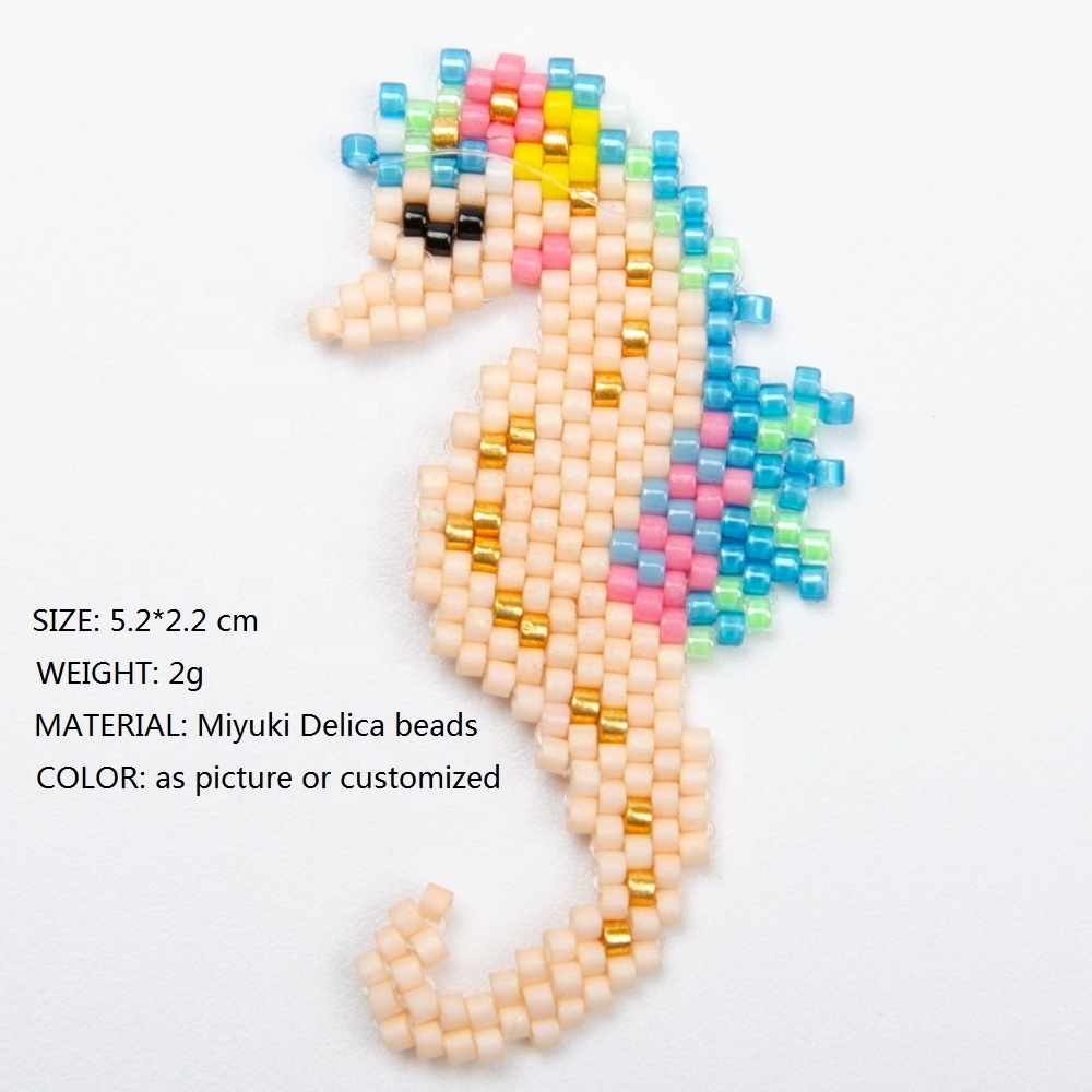 MI-E180054 Moyamiya Handmade Miyuki Earrings Charms Earrings Sets Sea Horse Women Pendant 2019 Miyuki Seed Beads 12pcs/style