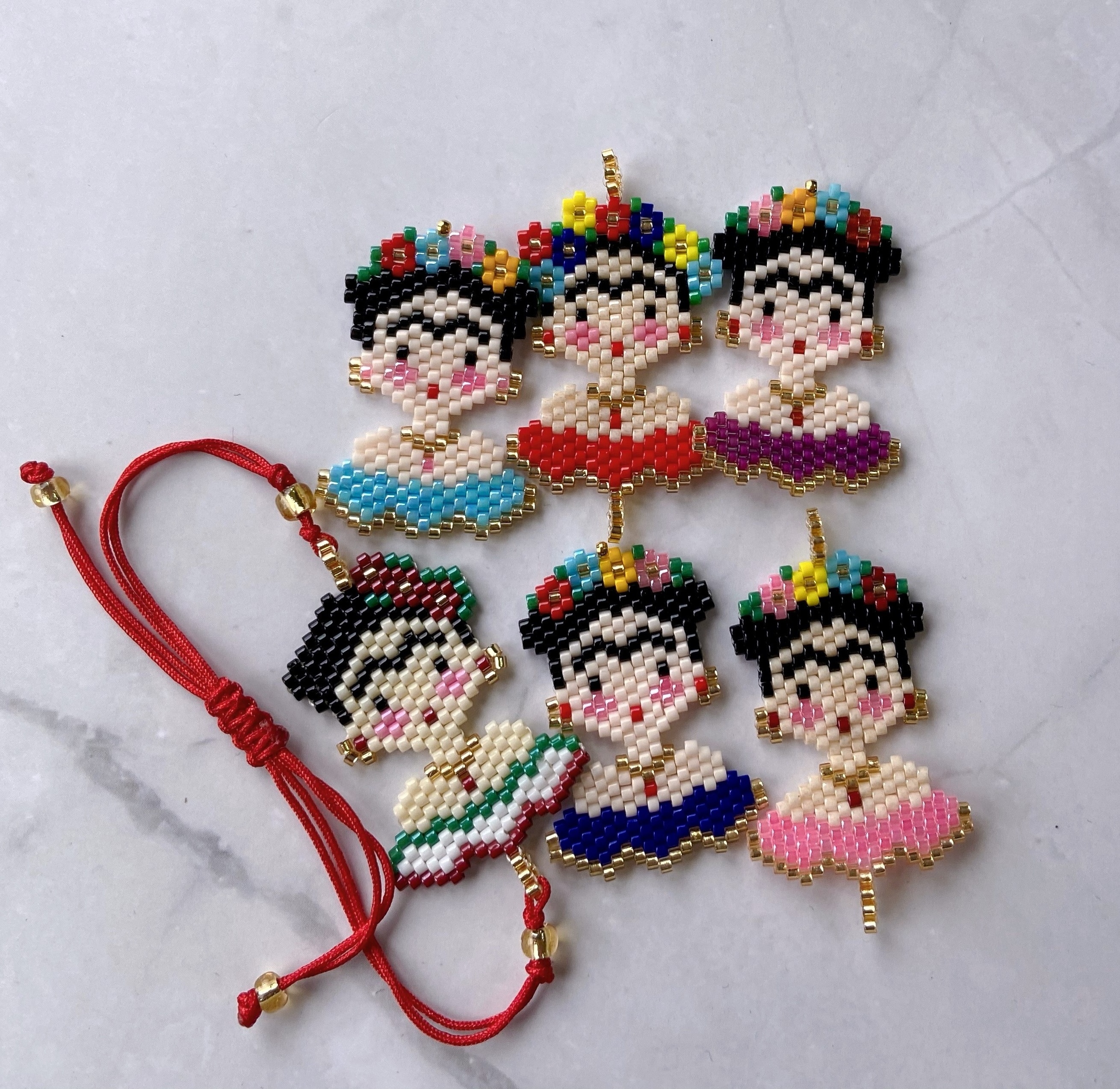 Moyamiya  handmade miyuki jewelry  mexican latin girl flemingo lady cartoon figure custom jewelry bracelet