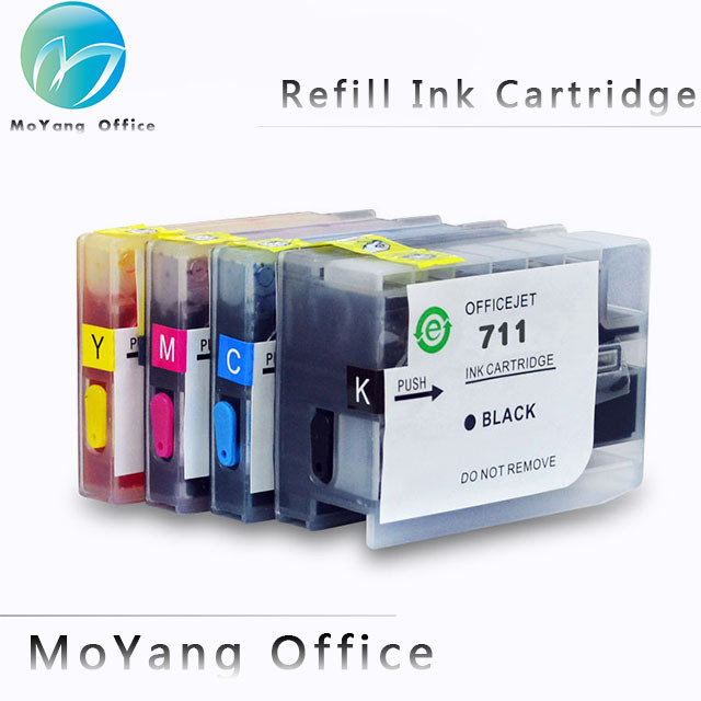 MoYang ARC refill ink cartridge compatible for hp711 711 printhead with auto reset chip used for HP Designjet T120 T520 Printer