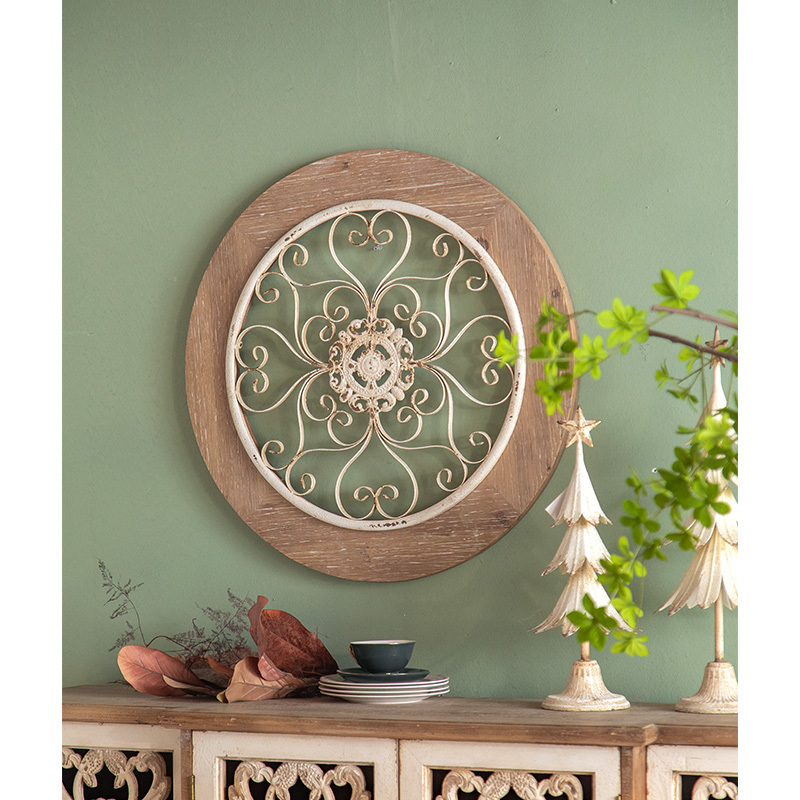 Light Luxury modern art decorative interior home decor round iron wall hanging living room decor for the wall