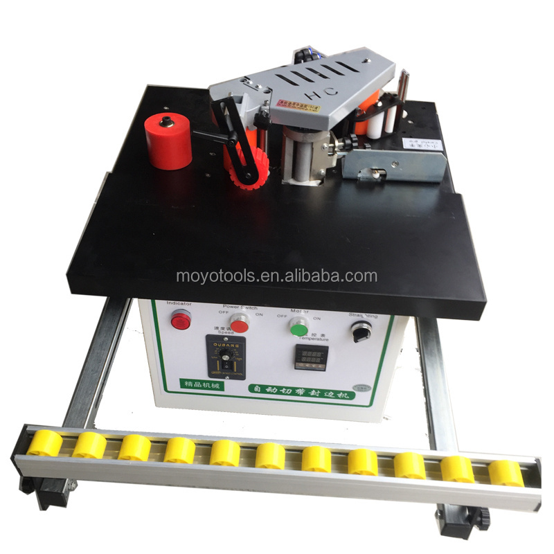 New convenient wood manual  edge banding machine automatic strip cut with extended roller edge bander