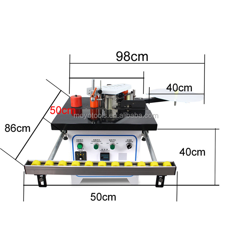 New convenient wood manual  edge banding machine automatic strip cut with extended roller edge bander