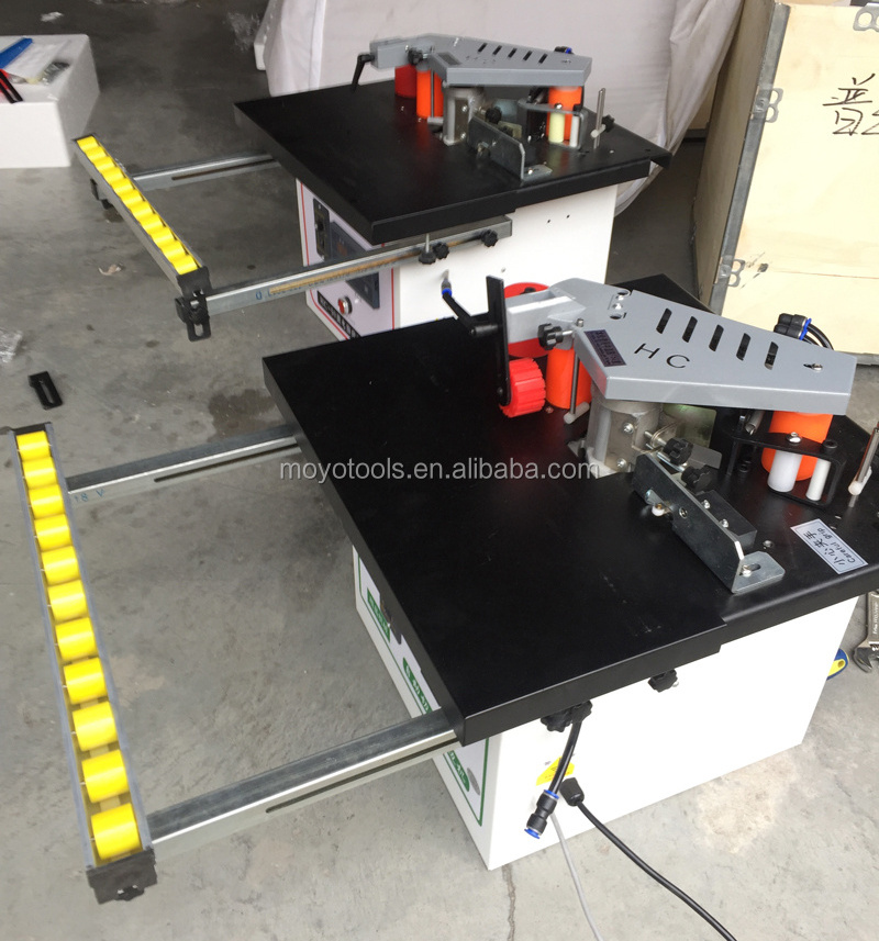 New Upgrade Wood Gluing Machine Microcomputer control panel Edge Banding machine with sliding roller double sided glue sealing