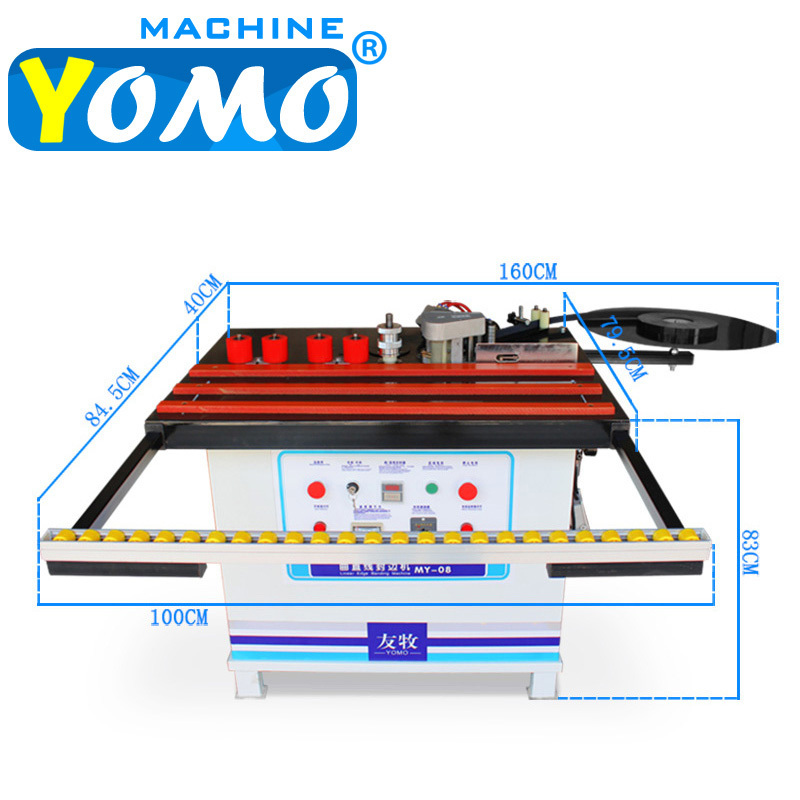 MY-08 Edge Banding Machine automatic PVC strip cutting woodworking edge bander machinery 100kg