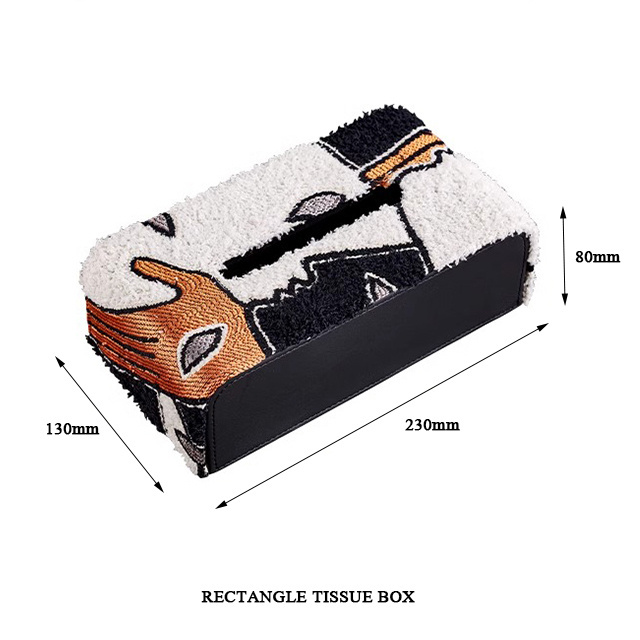 Luxury oblong scroll box design hotel leather facial tissue box toilet paper dispenser box