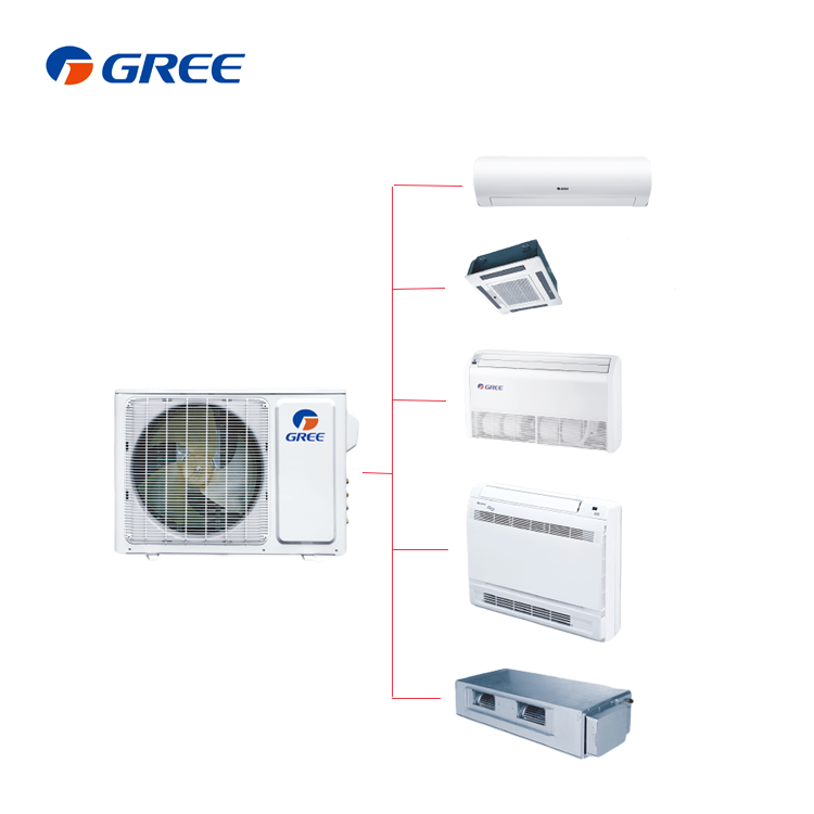 Gree 18000 24000 36000 48000Btu Multi Zone Split Type Mini VRF System Unit Gree Midea Aux AC Air Conditioner