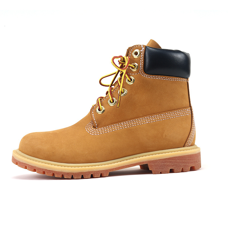 Water resistant leather work boot rubber sole construction oil utility industrial boots