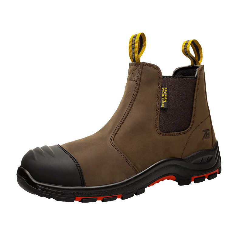 High Quality Customization Genuine Leather Puncture-Proof Safety Work Boots For Men With Steel Toe