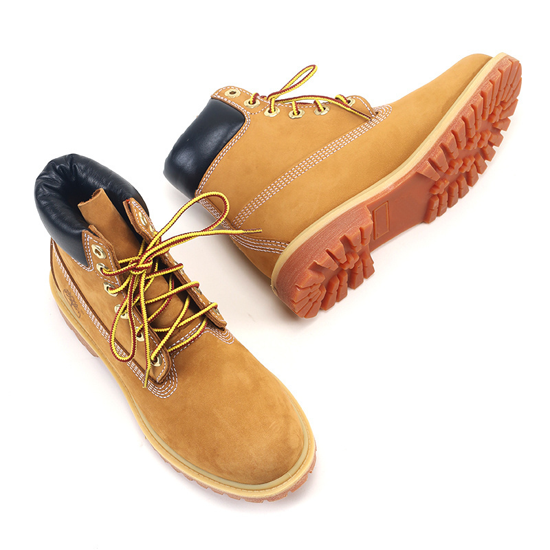 Custom waterproof men genuine leather women rubber outsole slip resistant work boots