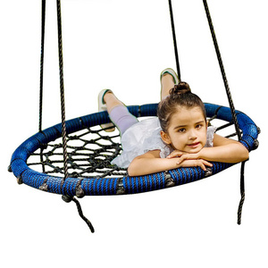 Low MOQ Waterproof Outdoor Indoor Hanging Tree Spider Web Round Swing Chair For Kids Adult