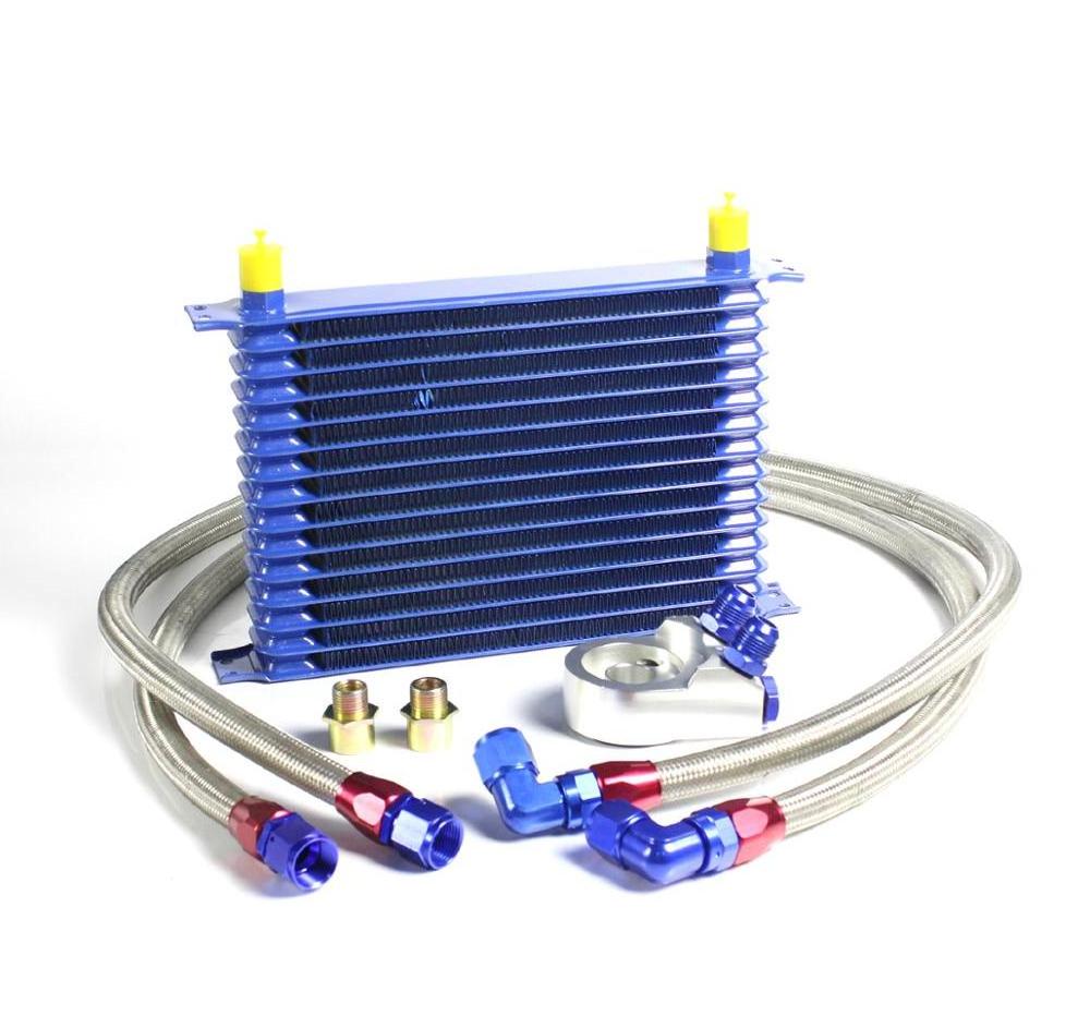 Mentor10 Row AN10 Universal Engine Transmission Oil Cooler+ Filter Relocation Kit