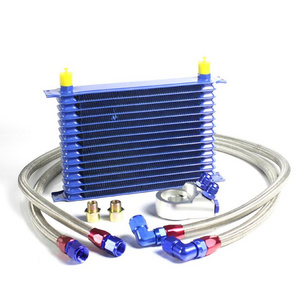 Mentor10 Row AN10 Universal Engine Transmission Oil Cooler+ Filter Relocation Kit