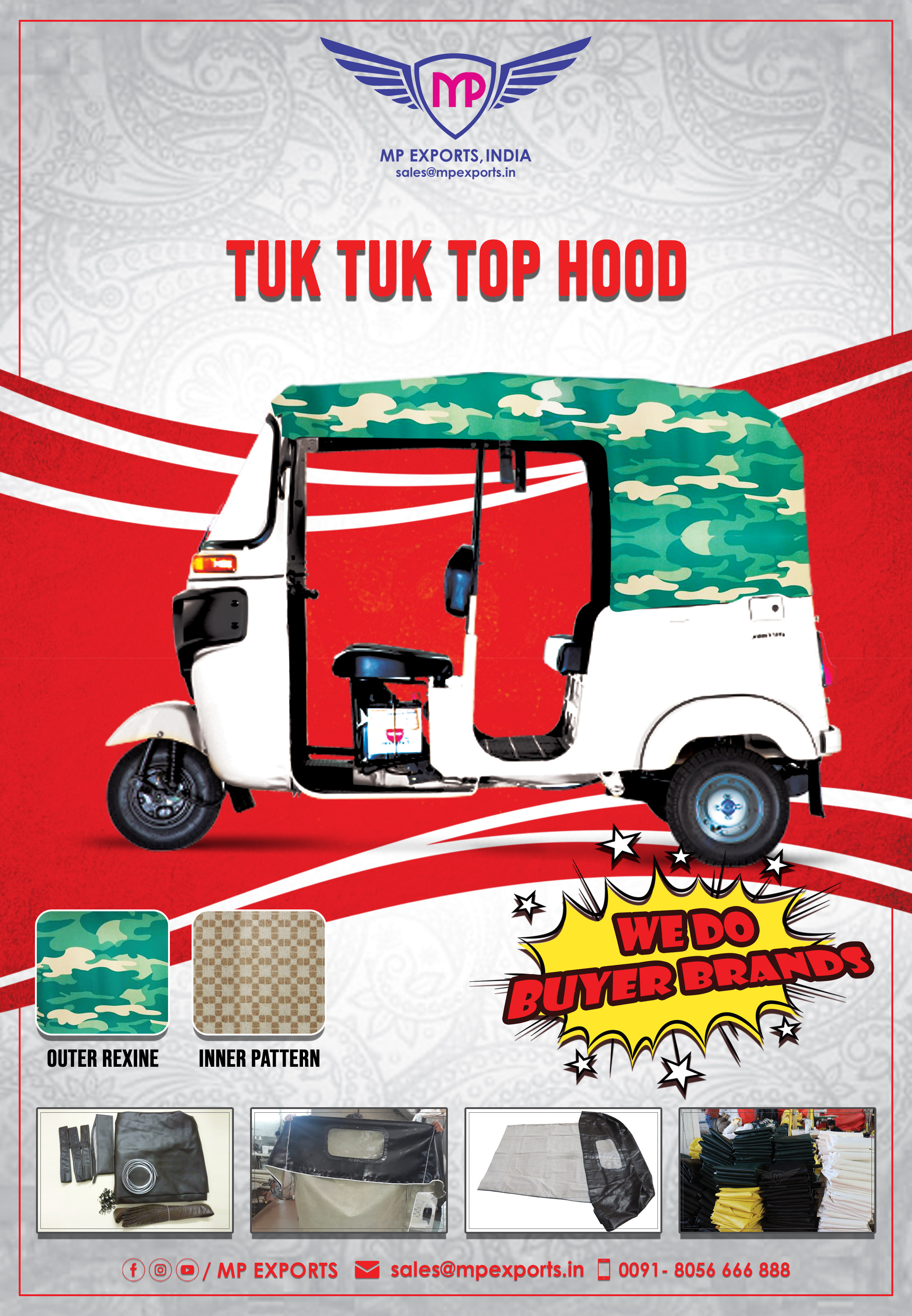 top hood for auto rickshaw sale in ethopia