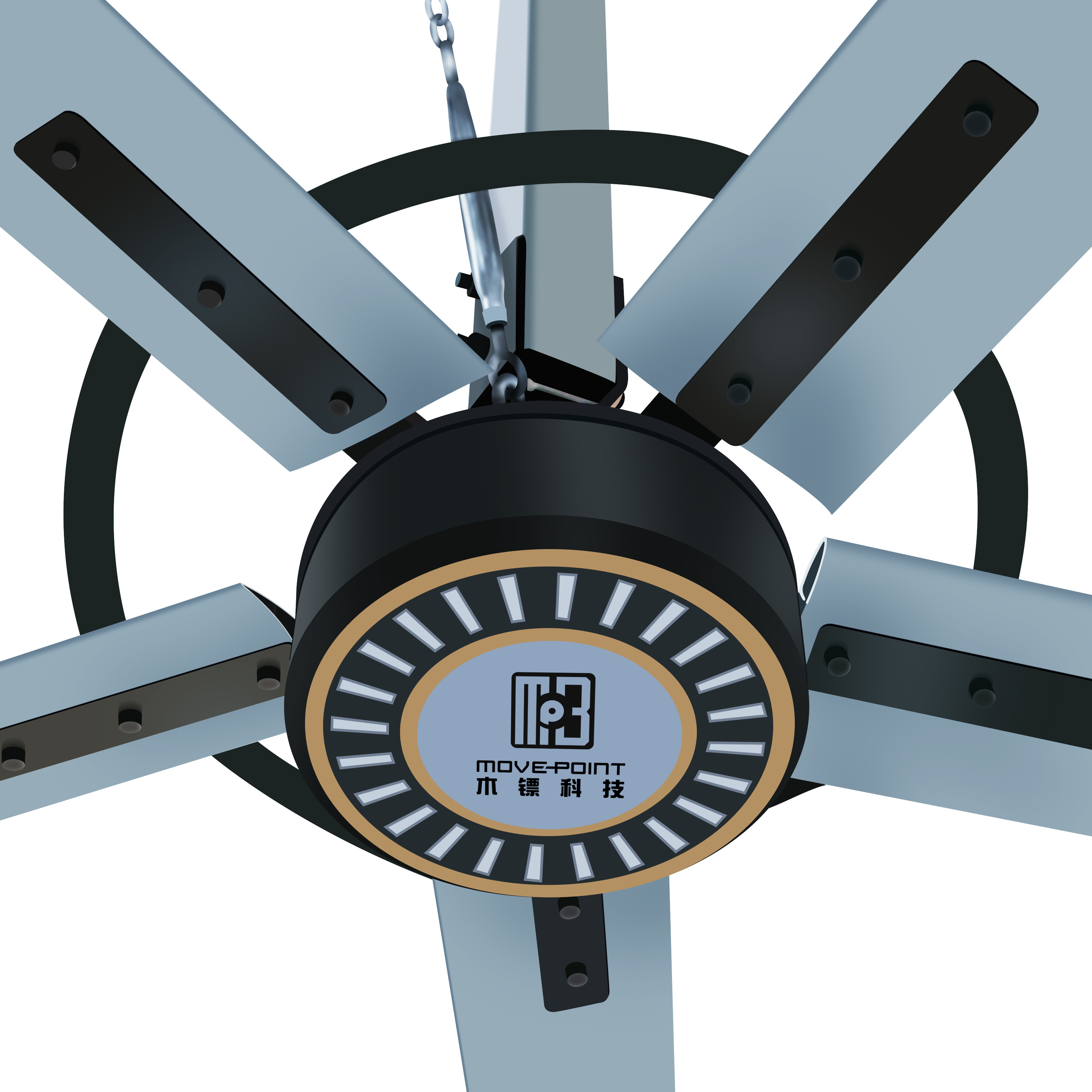 Move-Point Pmsm 24Ft (7.3M) Best Rooms Large Ceiling Fans For High Ceilings Industrial Shop Fan