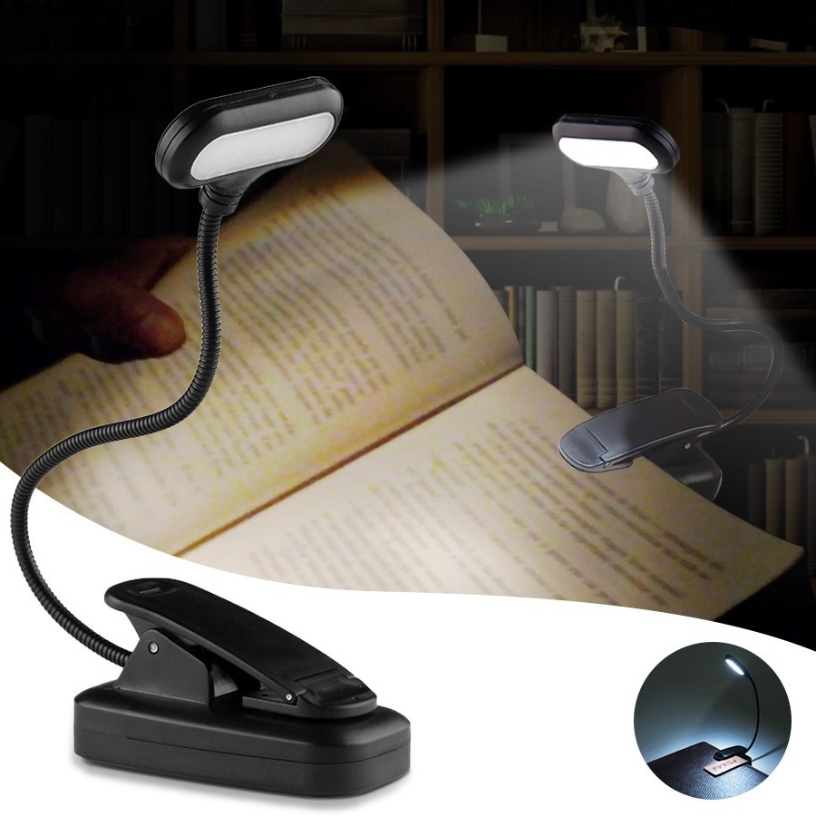 Book Foldable Study Read Learn Lights Student Portable Bedside Led Lighting MINI USB Rechargeable Reading Clip Table Desk Lamp