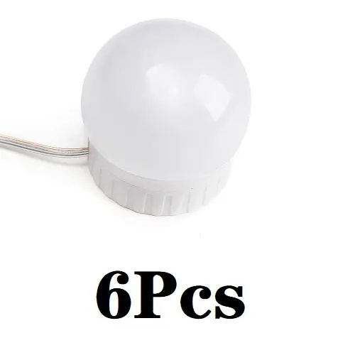 Cosmetic LED Kits Make Up Front Light Lamp Indoor Bathroom Vanity Lighting USB Led Makeup Dressing Table Mirror 6 Bulbs