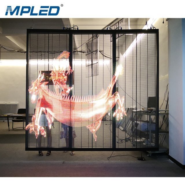 High Quality HD Video Advertising LED Display P3.91 Indoor Glass Transparent LED Screen