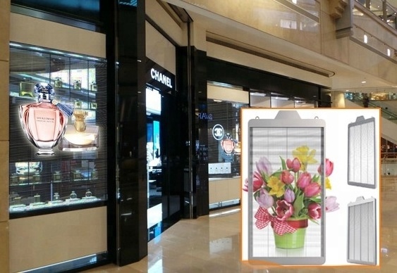 Advertisement HD LED Transparent Glass Display Mesh Transparent Led Screen 3.9mm-7.8mm