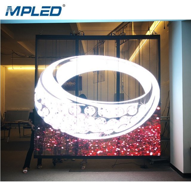 High Quality HD Video Advertising LED Display P3.91 Indoor Glass Transparent LED Screen