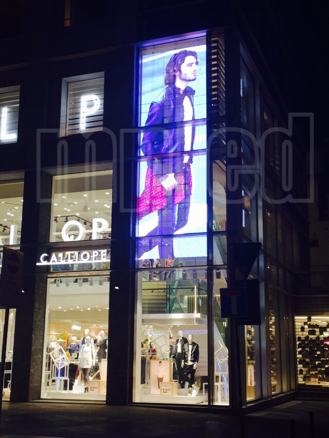 Mesh Curtain Window See-through outdoor transparent led screen