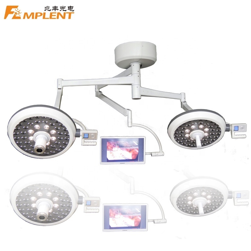 ZW-700/500D Low Ceiling Double Dome Star LED Operating Lamp Surgical Light with Built In Camera System