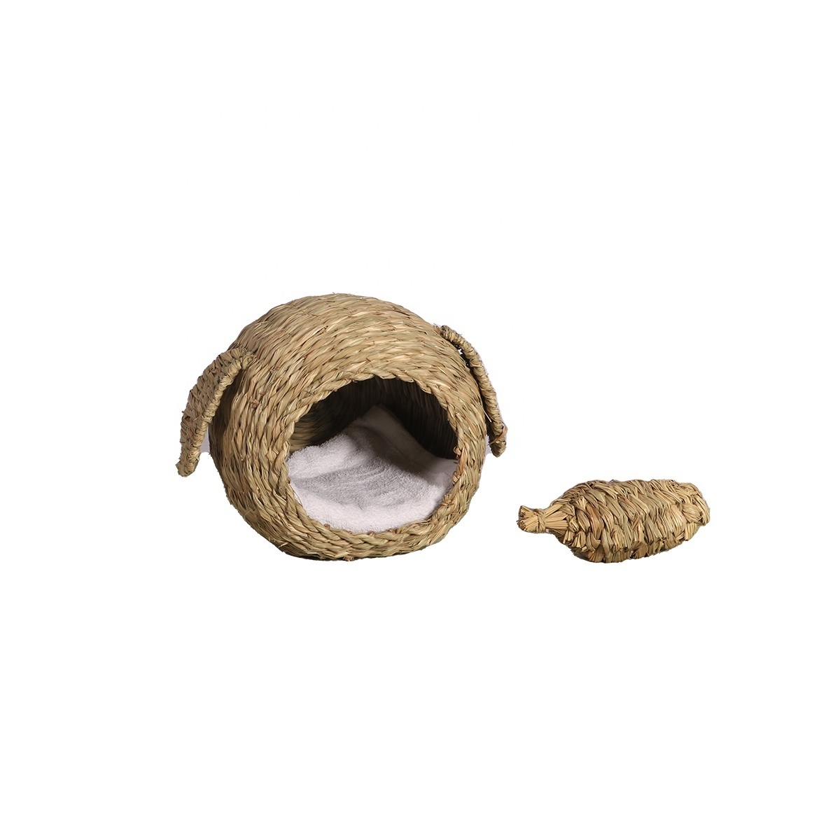 Natural Grass Handmade Rabbit House Cat House Seagrass Handwoven Pet House for Cat Pet Accessories Wholesale