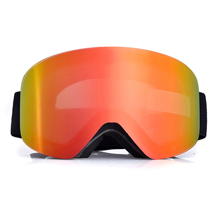 Custom cylindrical uv 400 anti fog ski goggle magnetic lens